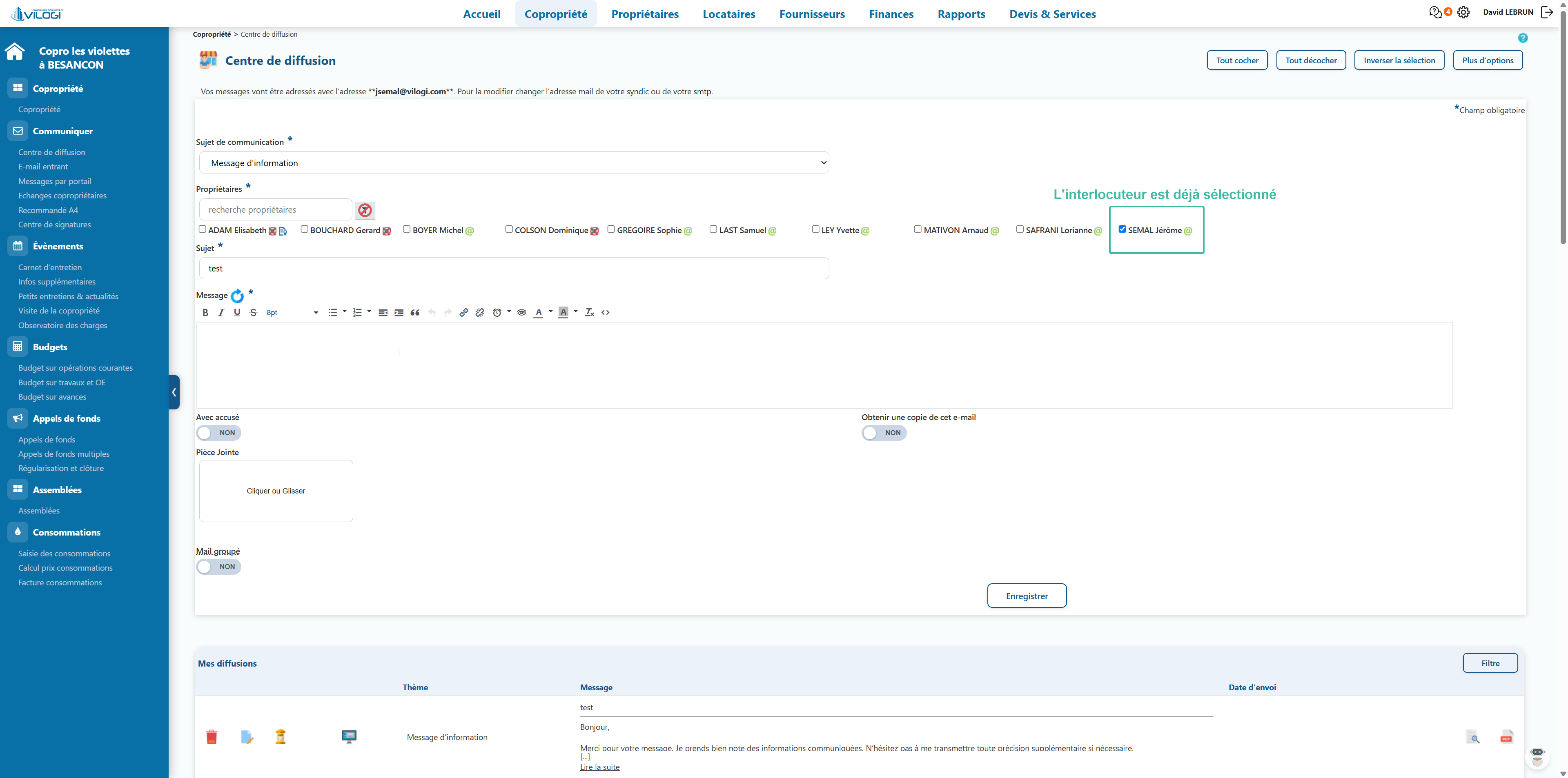 Peut-on répondre depuis VILOGI ? Tutoriel logiciel immobilier pour syndics et administrateurs de biens